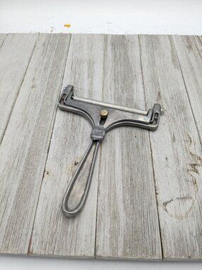 Vintage Wire Cheese Cutter Slicer  6" Unbranded Adjustable Roller #2